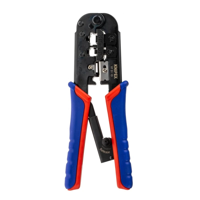 Knipex Western Plug Crimp Tool for RJ11, RJ12, RJ45 Modular Plugs, 190mm Length 97 51 10