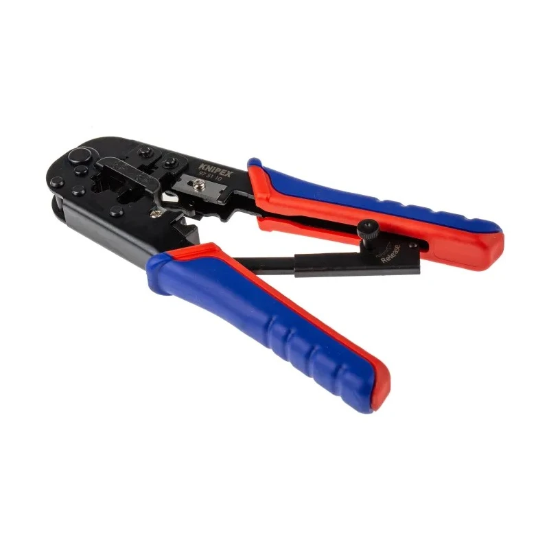 Knipex Western Plug Crimp Tool for RJ11, RJ12, RJ45 Modular Plugs, 190mm Length 97 51 10