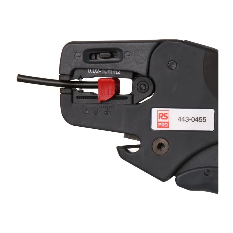 RS PRO Polyvinyl Chloride Insulated Wire Stripper, Stripping Range 1.5 to 10 mm², 191mm Overall Length 443-0455