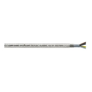 Lapp ÖLFLEX CLASSIC 100 CY Control Cable, 3 Cores 20 AWG, 50 m Length, Screened Stranded, Transparent Polyvinyl 0035011
