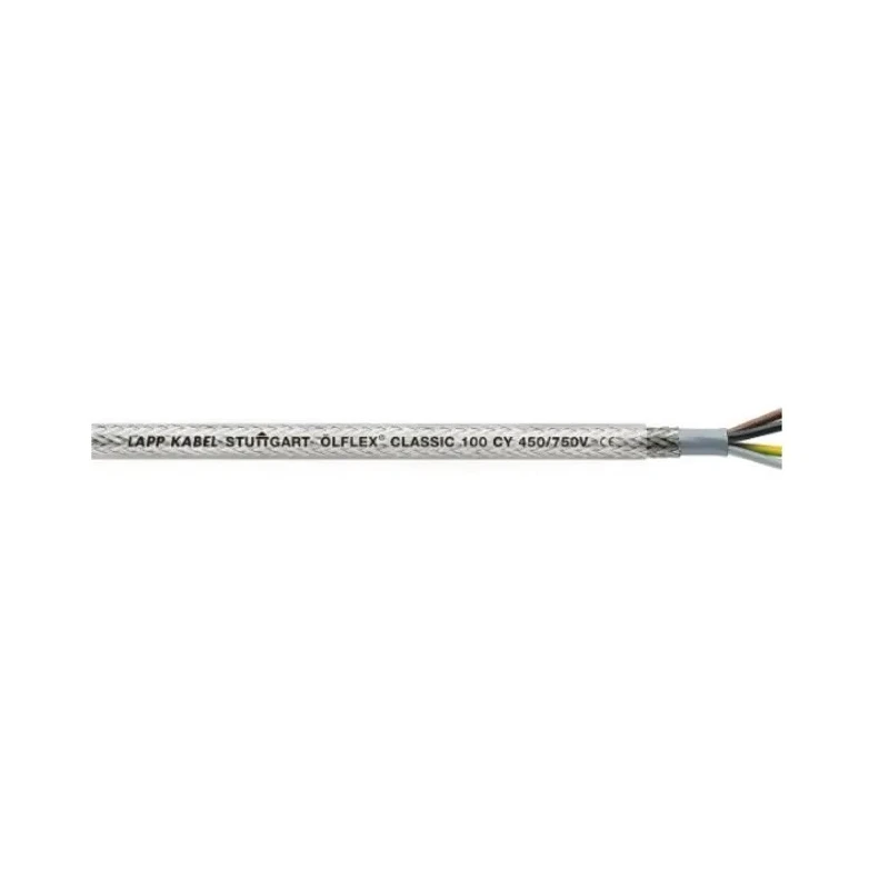 Lapp ÖLFLEX CLASSIC 100 CY Control Cable, 3 Cores 20 AWG, 50 m Length, Screened Stranded, Transparent Polyvinyl 0035011