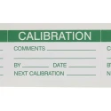 RS PRO Pre-Printed Adhesive Label Green Text on White Calibration 70mm x 38mm 30 Per Pack 445-4108