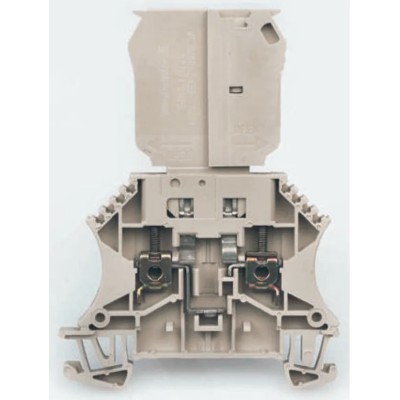 Weidmüller WTR Series Fused DIN Rail Terminal Block Beige, 2.5mm² Cable CSA, 1-Level Fused, Screw Termination 1763940000