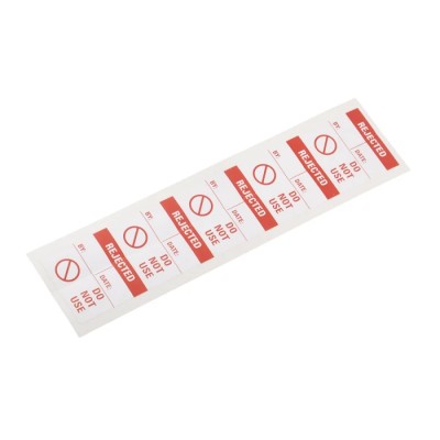 RS PRO Pre-Printed Adhesive Label Self-Adhesive Red on White 38 x 38 mm 50 Per Pack 450-6114