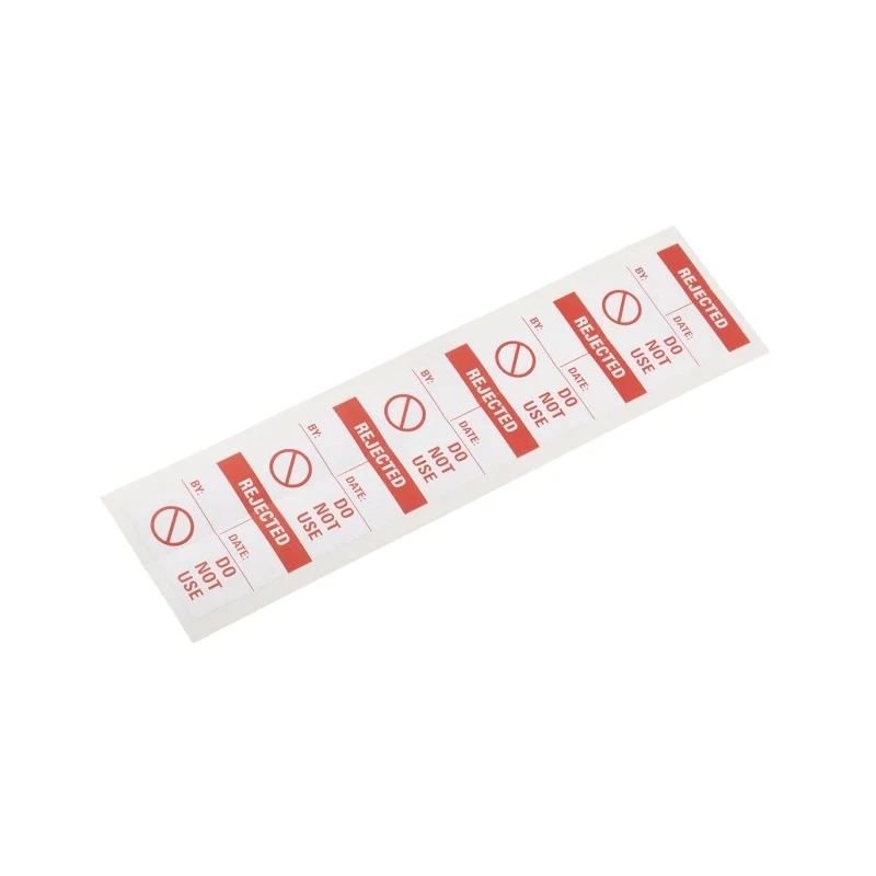 RS PRO Pre-Printed Adhesive Label Self-Adhesive Red on White 38 x 38 mm 50 Per Pack 450-6114