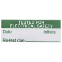 RS PRO Pre-Printed Adhesive Label TESTED for ELECTRICAL SAFETY 38mm x 15mm 140 Per Pack 450-6164