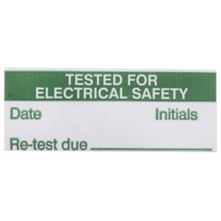 RS PRO Pre-Printed Adhesive Label TESTED for ELECTRICAL SAFETY 38mm x 15mm 140 Per Pack 450-6164