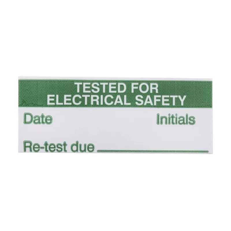 RS PRO Pre-Printed Adhesive Label TESTED for ELECTRICAL SAFETY 38mm x 15mm 140 Per Pack 450-6164