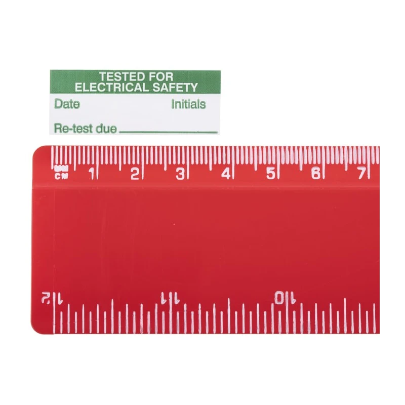 RS PRO Pre-Printed Adhesive Label TESTED for ELECTRICAL SAFETY 38mm x 15mm 140 Per Pack 450-6164