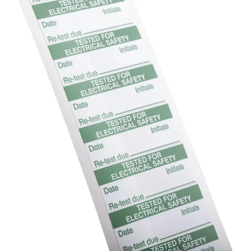 RS PRO Pre-Printed Adhesive Label TESTED for ELECTRICAL SAFETY 38mm x 15mm 140 Per Pack 450-6164
