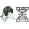 Tente Fixed Castor Industrial Wheel 125 mm Diameter, 200 kg Load Capacity, Polypropylene 3478POO125P62