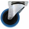 Tente Swivel Castor Wheel 100 mm Diameter, 150 kg Load Capacity, Rubber Tread, Roller Bearing 902202