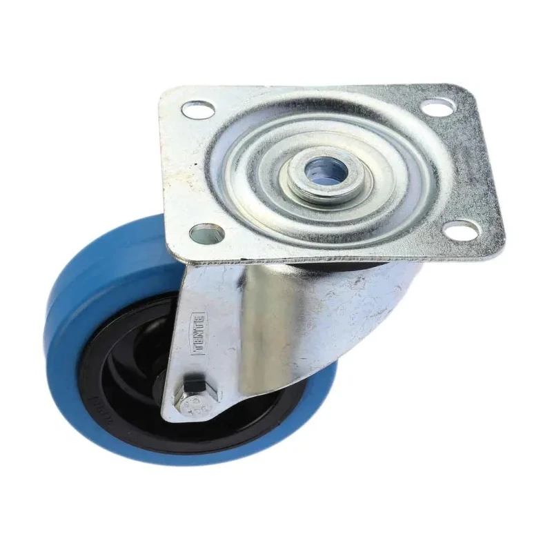 Tente Swivel Castor Wheel 100 mm Diameter, 150 kg Load Capacity, Rubber Tread, Roller Bearing 902202