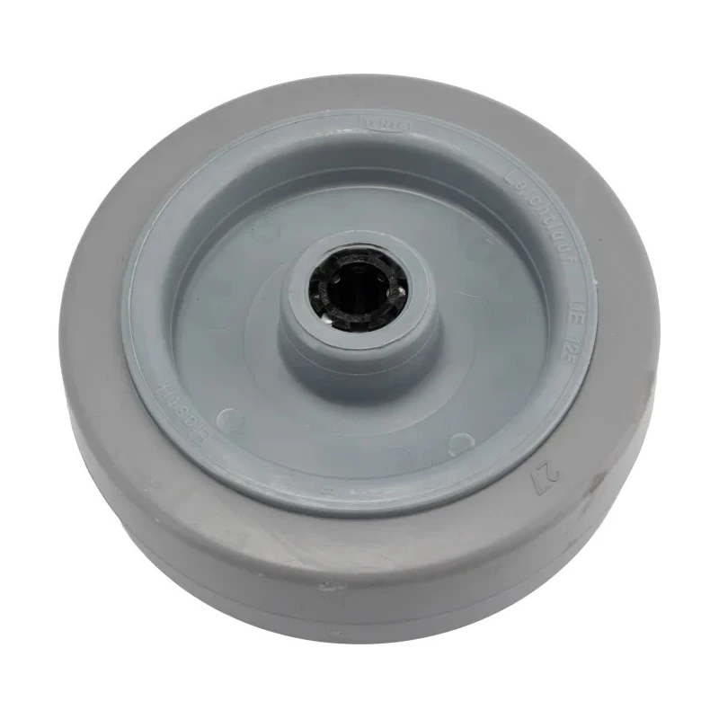 Tente Grey Rubber Trolley Wheel 125mm Diameter 40mm Width 250 kg Load Capacity Polyamide Hub Roller UFR125x40-12LM58 Grey