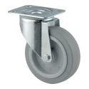 Tente Swivel Castor, 400 kg Load Capacity, 200 mm Rubber Wheel, 240 mm Overall Height, Roller Bearing Hub 3670UFX200P63