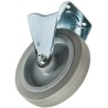 Tente Fixed Castor, 400 kg Load Capacity, 200 mm Wheel Diameter, Passivated Zinc Plated Pressed Steel Frame 900318