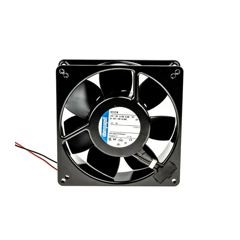 ebm-papst 5100 N Series High Performance Ball Bearing Axial Fan 12V DC 9.5W 260 m³/h 135 mm 5112N