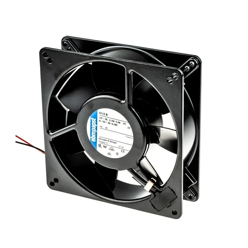 ebm-papst 5100 N Series High Performance Ball Bearing Axial Fan 12V DC 9.5W 260 m³/h 135 mm 5112N