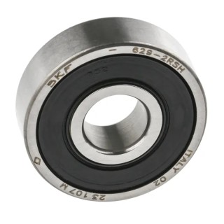 SKF Single Row Deep Groove Ball Bearing 9 mm ID, 26 mm OD, 8 mm Width, Sealed Cage Sheet Metal Steel Balls 629-2RSH