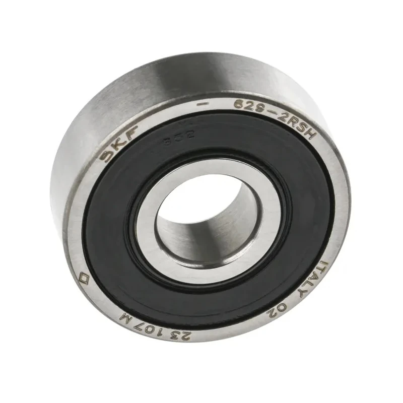 SKF Single Row Deep Groove Ball Bearing 9 mm ID, 26 mm OD, 8 mm Width, Sealed Cage Sheet Metal Steel Balls 629-2RSH