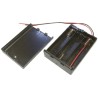 Aiko Denshi AA Battery Holder Coil Spring with ON/OFF Switch 3 Cells ABS Body SBH-331AS