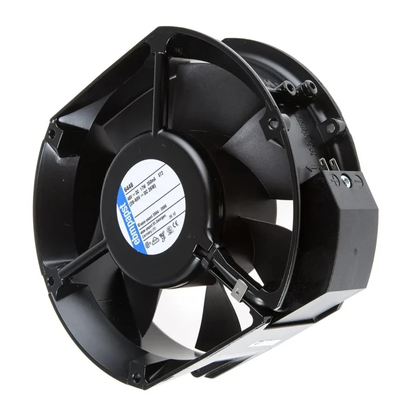 ebm-papst 6400 Series Axial Fan 48V DC 410 m³/h Airflow 17 W Power IP54 Protection 150mm x 172mm x 51mm IP54