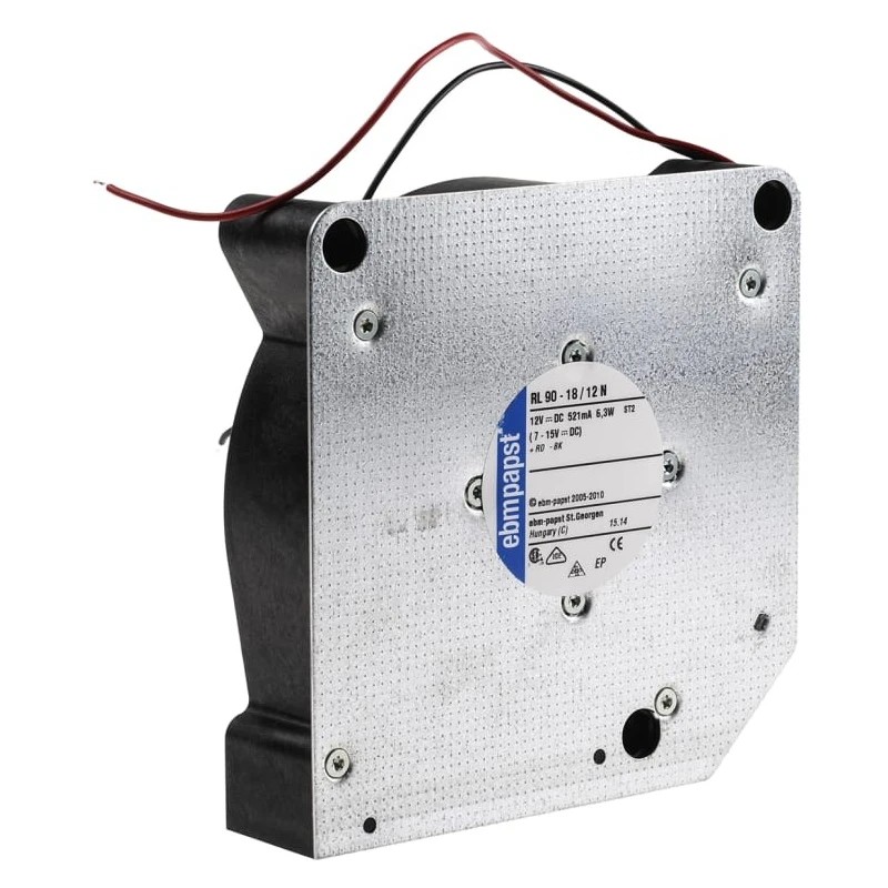 ebm-papst RL 90 N Series Centrifugal Fan 12V DC 40 m³/h Airflow 2500 RPM Ball Bearing RL90-18/12N