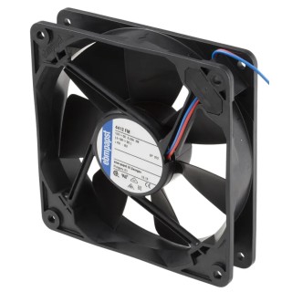 ebm-papst 4400 F Series Axial Fan, 12V DC, 3.2W Power, 267mA Current, 140 m³/h Air Flow, Ball Bearing, 119 mm Frame 4412FM