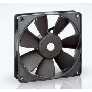 ebm-papst 4400 F Series Compact DC Axial Fan 24V dc, 170 m³/h Airflow, 5 W Power, 210 mA Max Current, IP20, Ball Bearing 