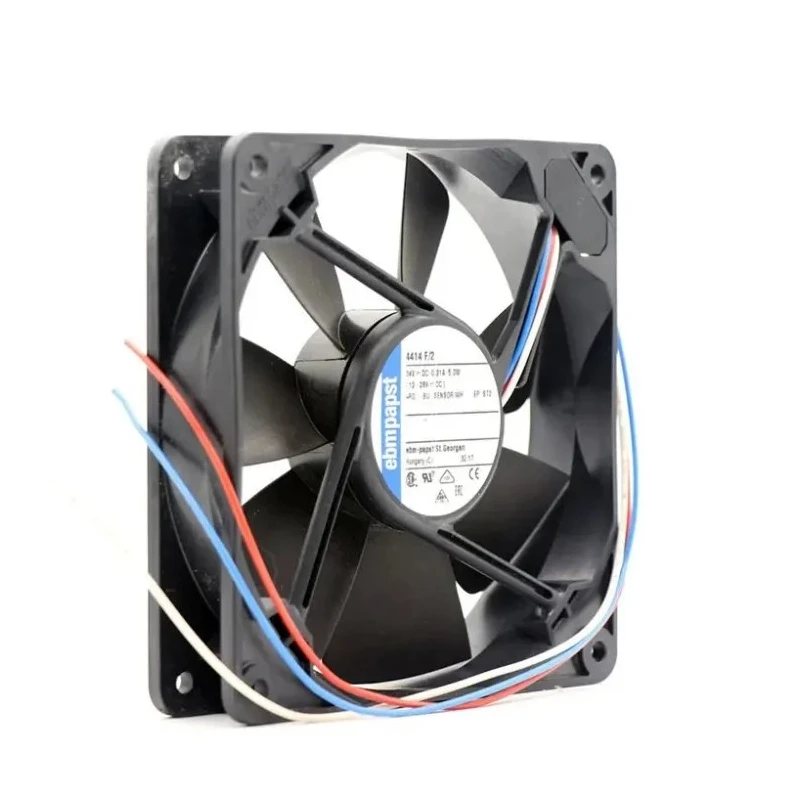 ebm-papst 4400 F Series Compact DC Axial Fan 24V dc, 170 m³/h Airflow, 5 W Power, 210 mA Max Current, IP20, Ball Bearing 