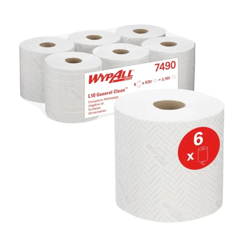 Hostess WypAll Roll Paper Towel 185 x 380 mm 1 Ply 630 Sheets 7490