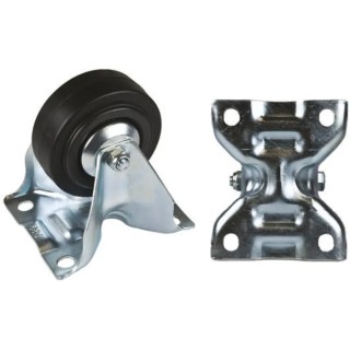 Tente Industrial Fixed Castor with Rubber Wheel, 70 kg Load Capacity, 80 mm Diameter, 108 mm Height 3478PVO080P62PAF