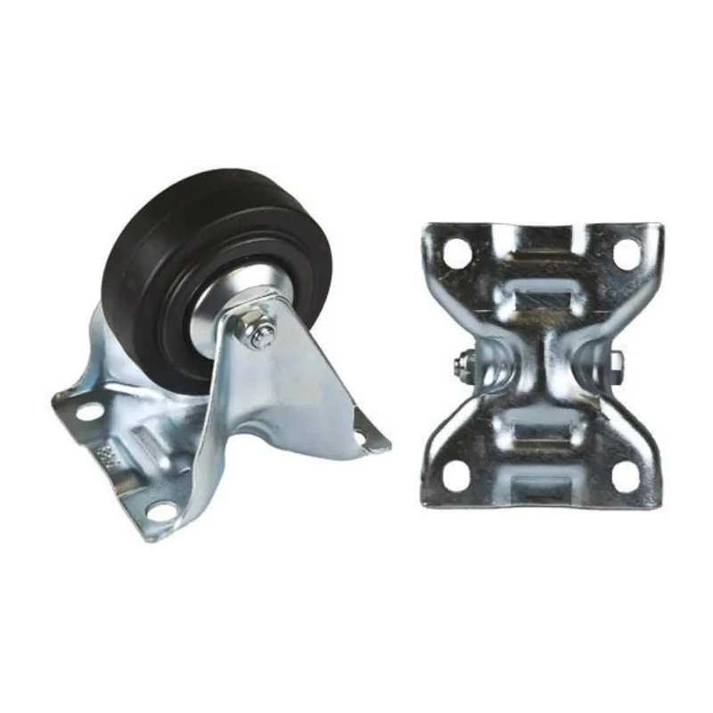 Tente Industrial Fixed Castor with Rubber Wheel, 70 kg Load Capacity, 80 mm Diameter, 108 mm Height 3478PVO080P62PAF