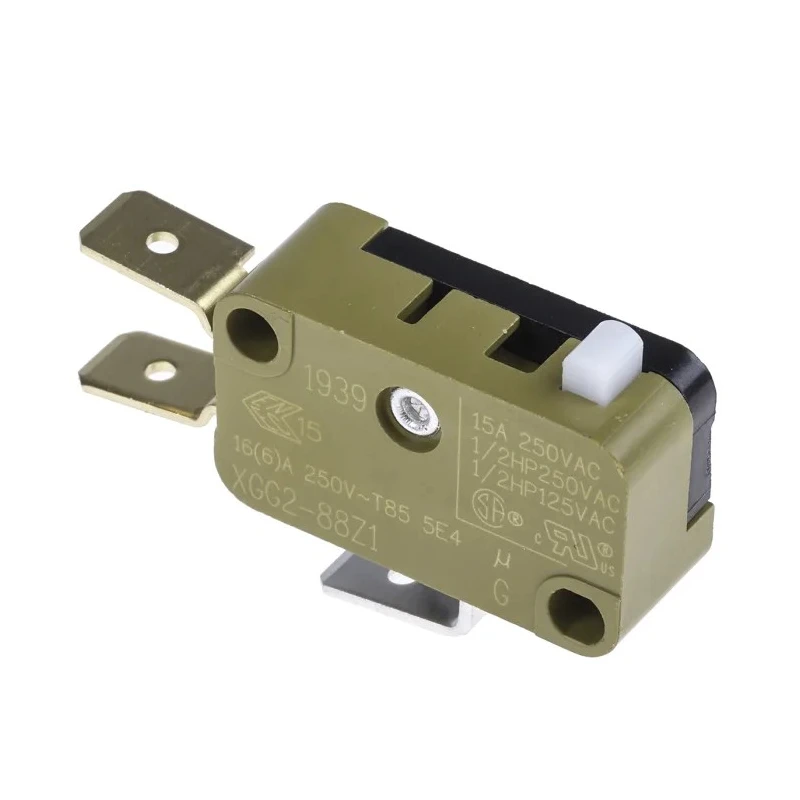 Saia-Burgess Button Micro Switch with Tab Terminal, 16A, 250 V AC, SPDT Contact Configuration, IP40 Protection XGG2-88Z1