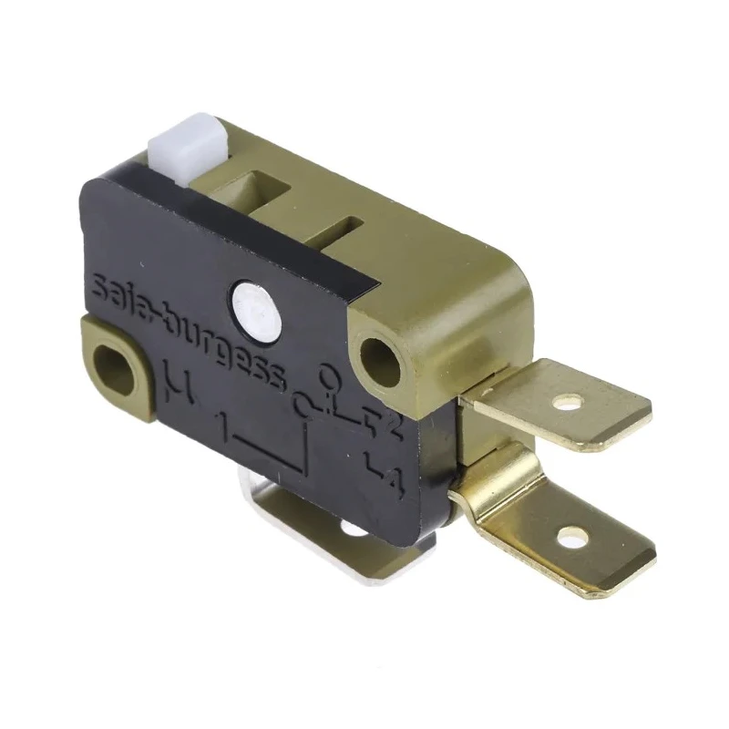 Saia-Burgess Button Micro Switch with Tab Terminal, 16A, 250 V AC, SPDT Contact Configuration, IP40 Protection XGG2-88Z1