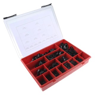 RS PRO 200 Piece Nylon Hose Clip Kit Corrosion Resistant Plastic Clips Sizes 5.6mm to 30.4mm 473-0963
