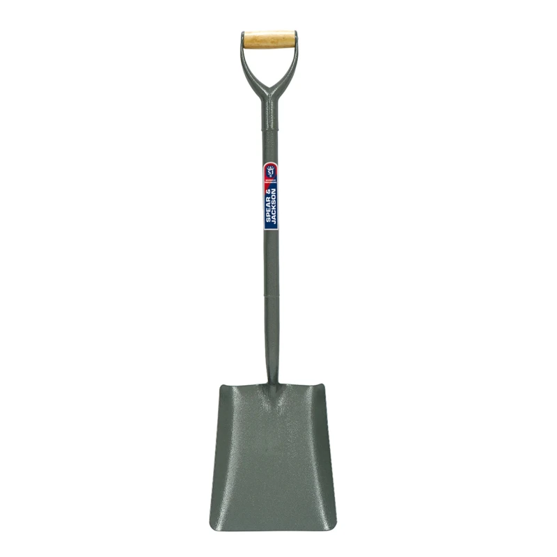 Spear & Jackson Shovel Square Blade 255 mm Width, Handle Length 710 mm, Manganese Carbon Steel 2002ARRS