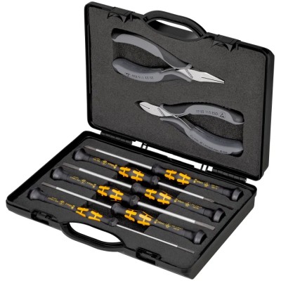 Knipex 8 Piece Electronics Tool Case with Case 00 20 18 ESD