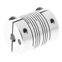 Ruland Aluminium Clamp Style Flexible Shaft Coupler 25.4 mm OD 10 mm Bore Size A 6 mm Bore Size B 31.8 mm PCMR25-10-6-A