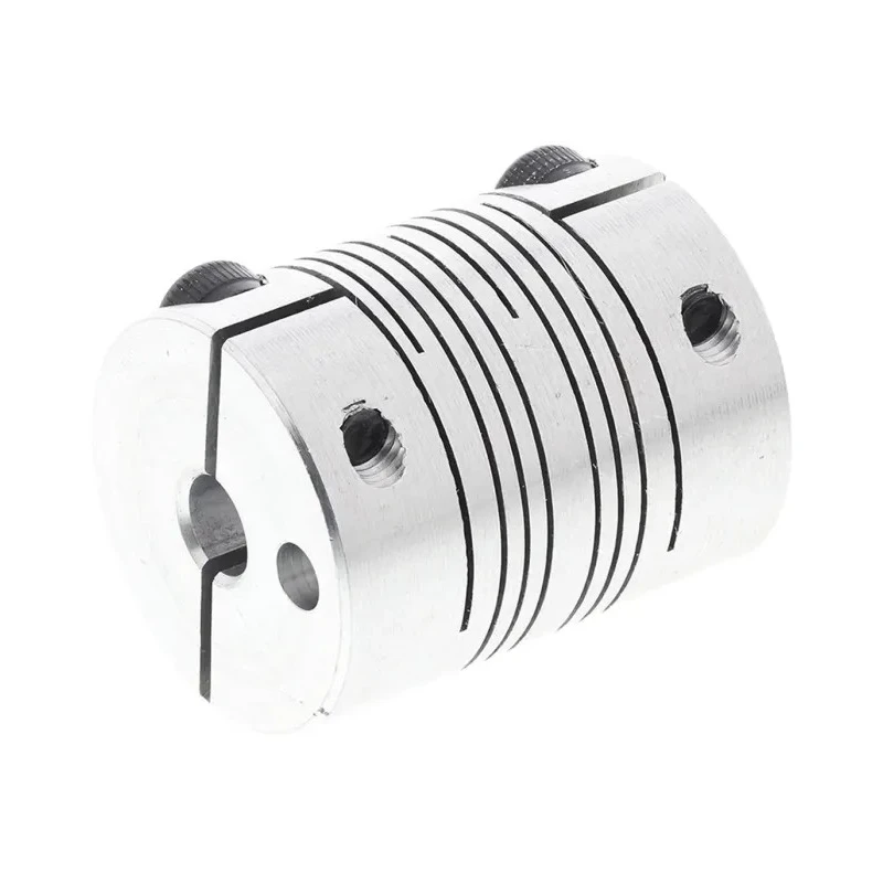 Ruland Aluminium Clamp Style Flexible Shaft Coupler 25.4 mm OD 10 mm Bore Size A 6 mm Bore Size B 31.8 mm PCMR25-10-6-A