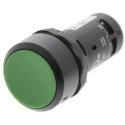 ABB Compact Series Push Button Switch Panel Mount Momentary Green Actuator 22 mm Cutout SPDT 1SFA619100R1072 CP1-10G-11
