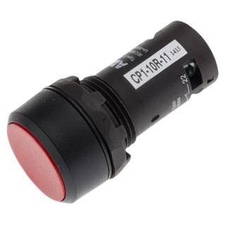 ABB Compact Series Push Button Switch Momentary Panel Mount 22 mm Cutout SPDT IP69K 230V DC/AC 1SFA619100R1071 CP1-10R-11