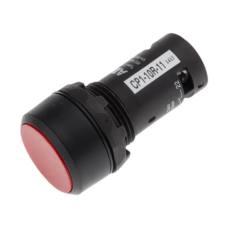 ABB Compact Series Push Button Switch Momentary Panel Mount 22 mm Cutout SPDT IP69K 230V DC/AC 1SFA619100R1071 CP1-10R-11