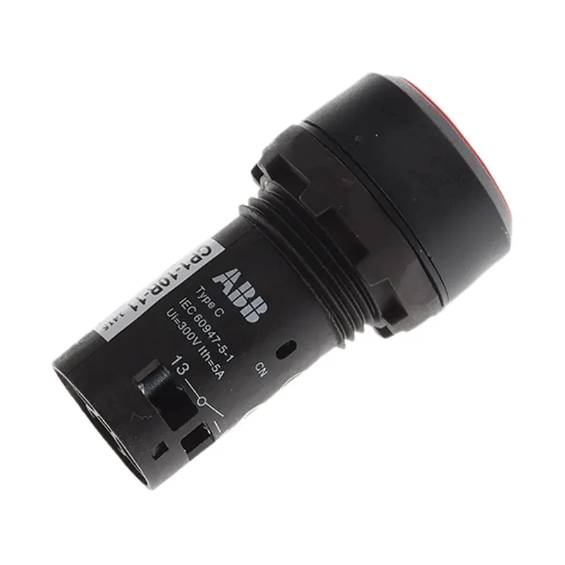 ABB Compact Series Push Button Switch Momentary Panel Mount 22 mm Cutout SPDT IP69K 230V DC/AC 1SFA619100R1071 CP1-10R-11
