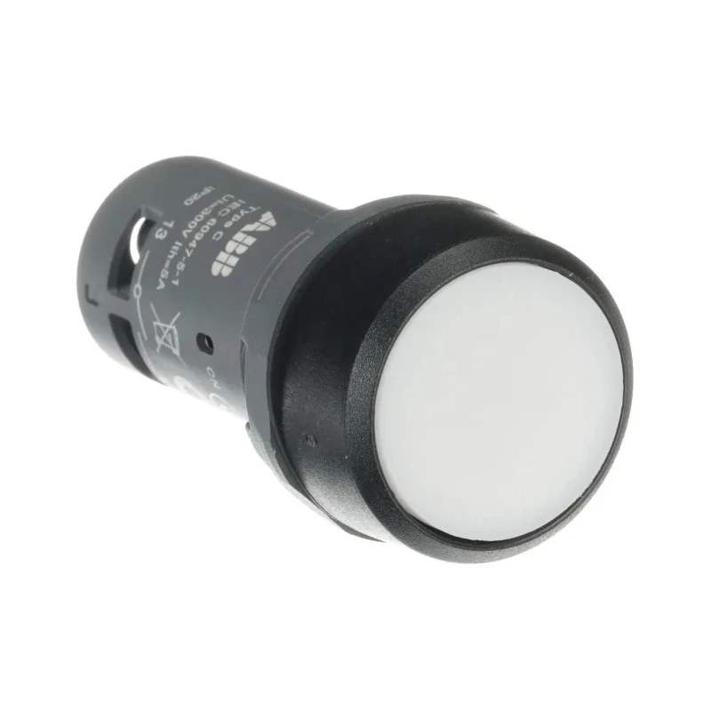 ABB Compact Series Push Button Switch Momentary Panel Mount 22 mm Cutout SPST IP69K 250 V 240 V 1SFA619100R1015 CP1-10W-10