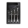 RS PRO 4-Piece Flare Nut Spanner Set 9x10 mm, 11x12 mm, 13x14 mm, 15x17 mm, Chrome Vanadium Steel 480-6824