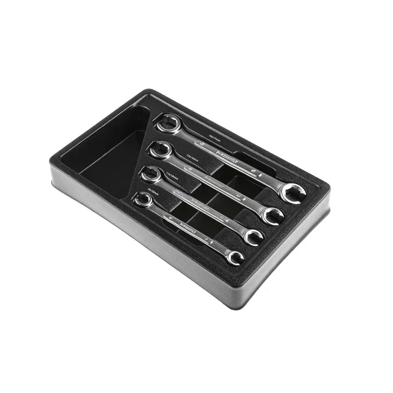 RS PRO 4-Piece Flare Nut Spanner Set 9x10 mm, 11x12 mm, 13x14 mm, 15x17 mm, Chrome Vanadium Steel 480-6824