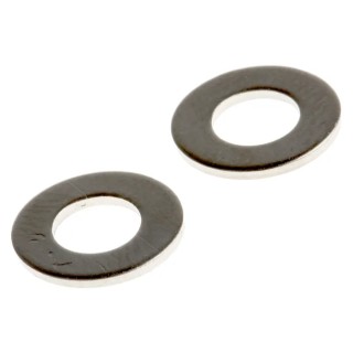 RS PRO Brass Plain Washers 2BA, DIN 75000, ISO 4042, Nickel-Plated, 0.5 mm Thickness 483-0697