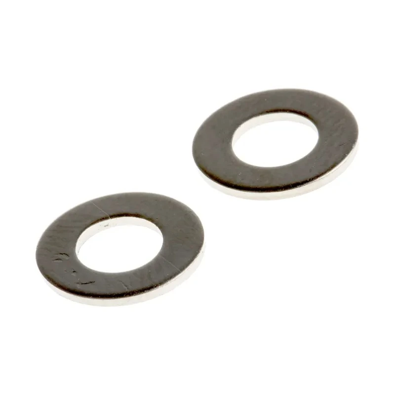 RS PRO Brass Plain Washers 2BA, DIN 75000, ISO 4042, Nickel-Plated, 0.5 mm Thickness 483-0697