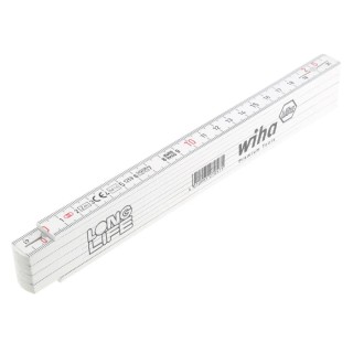 Wiha 2 m Plastic Folding Ruler Metric, Glass-Reinforced Polyamide, CE Certified 27057